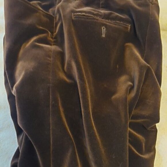 Velvet Trousers, DKNY, Brown, Straight Leg, Gorgeous, Luxurious - Picture 4 of 8